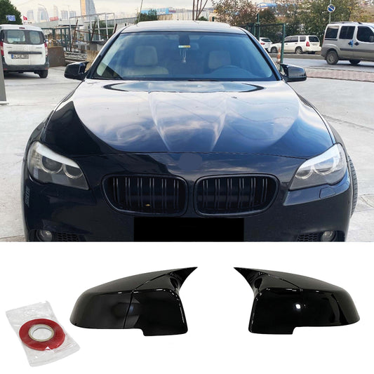 Nakładki na Lusterka do BMW 5 Seria F10 / F10 LCI (2010–2017) – Bat Model Bright Black
