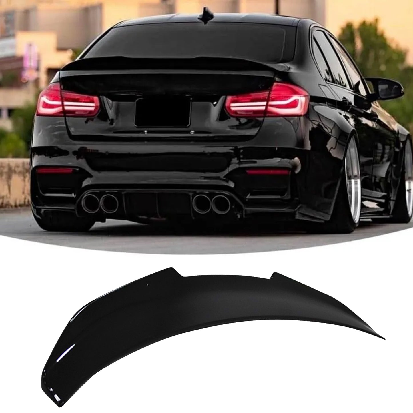 Spoiler Tylny do BMW 3 Seria F30 / F80 (2012–2018) – PSM Style Gloss Piano Black
