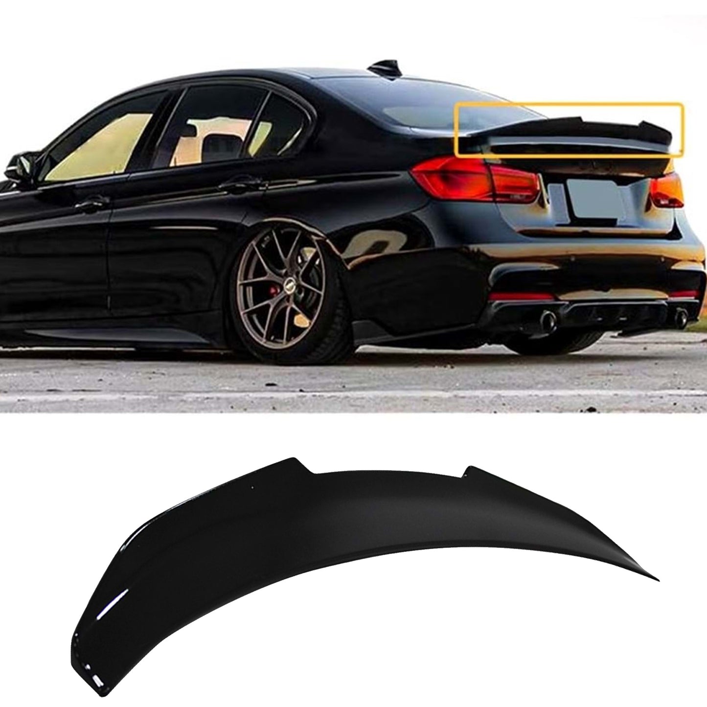 Spoiler Tylny do BMW 3 Seria F30 / F80 (2012–2018) – PSM Style Gloss Piano Black