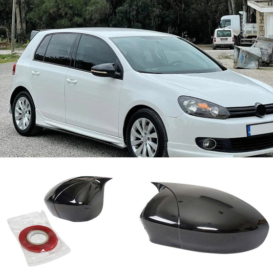 Nakładki na Lusterka do VW Golf 6 MK6 (2008–2012) – Bat Model Bright Black