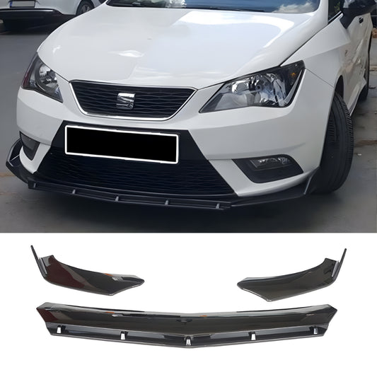 Dokładka Zderzaka Przedniego do Seat Ibiza Mk4 6J 6P (2009–2017) – Front Bumper Lip Gloss Piano Black