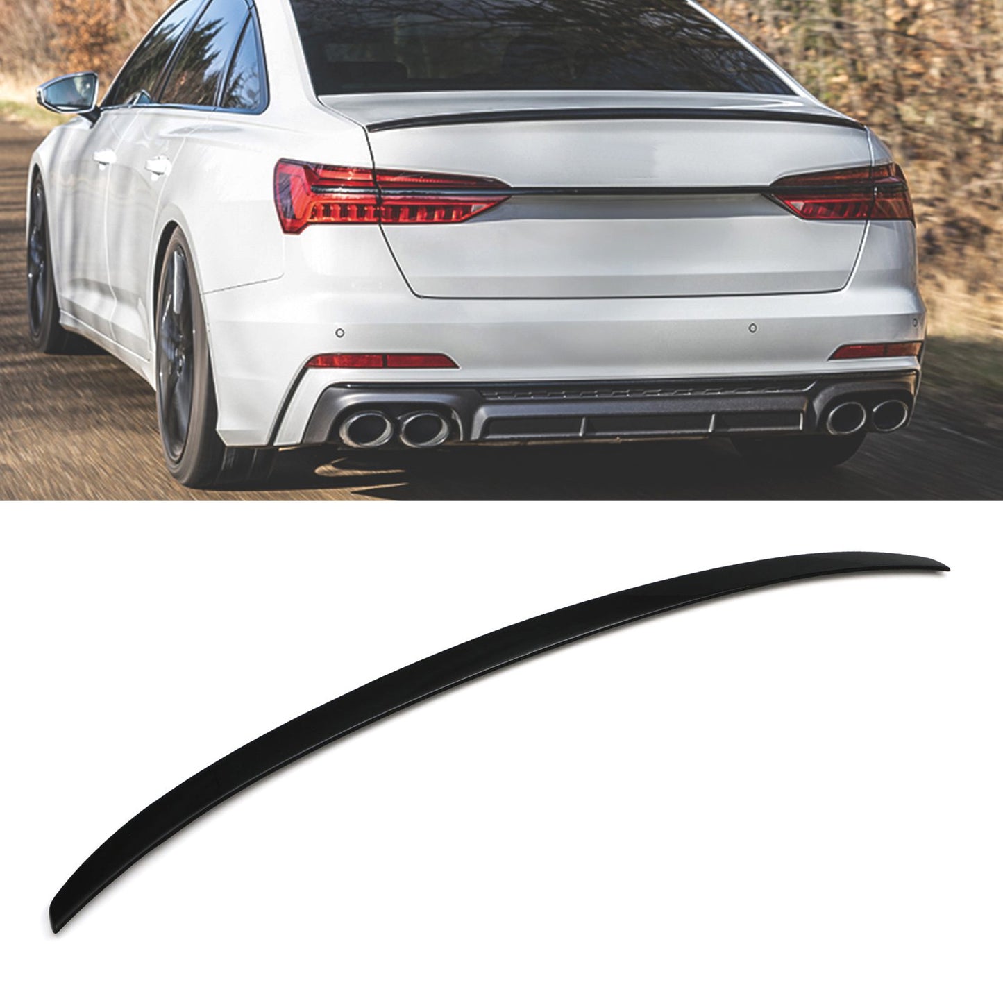 Spoiler Tylny do Audi A6 C8 Sedan (2019+) – Gloss Piano Black