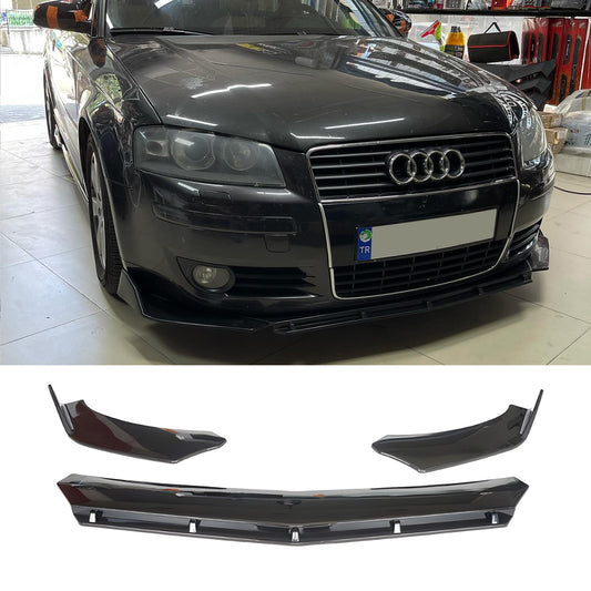 Dokładka Zderzaka Przedniego do Audi A3 8P (2003–2007) – Front Bumper Lip Gloss Piano Black