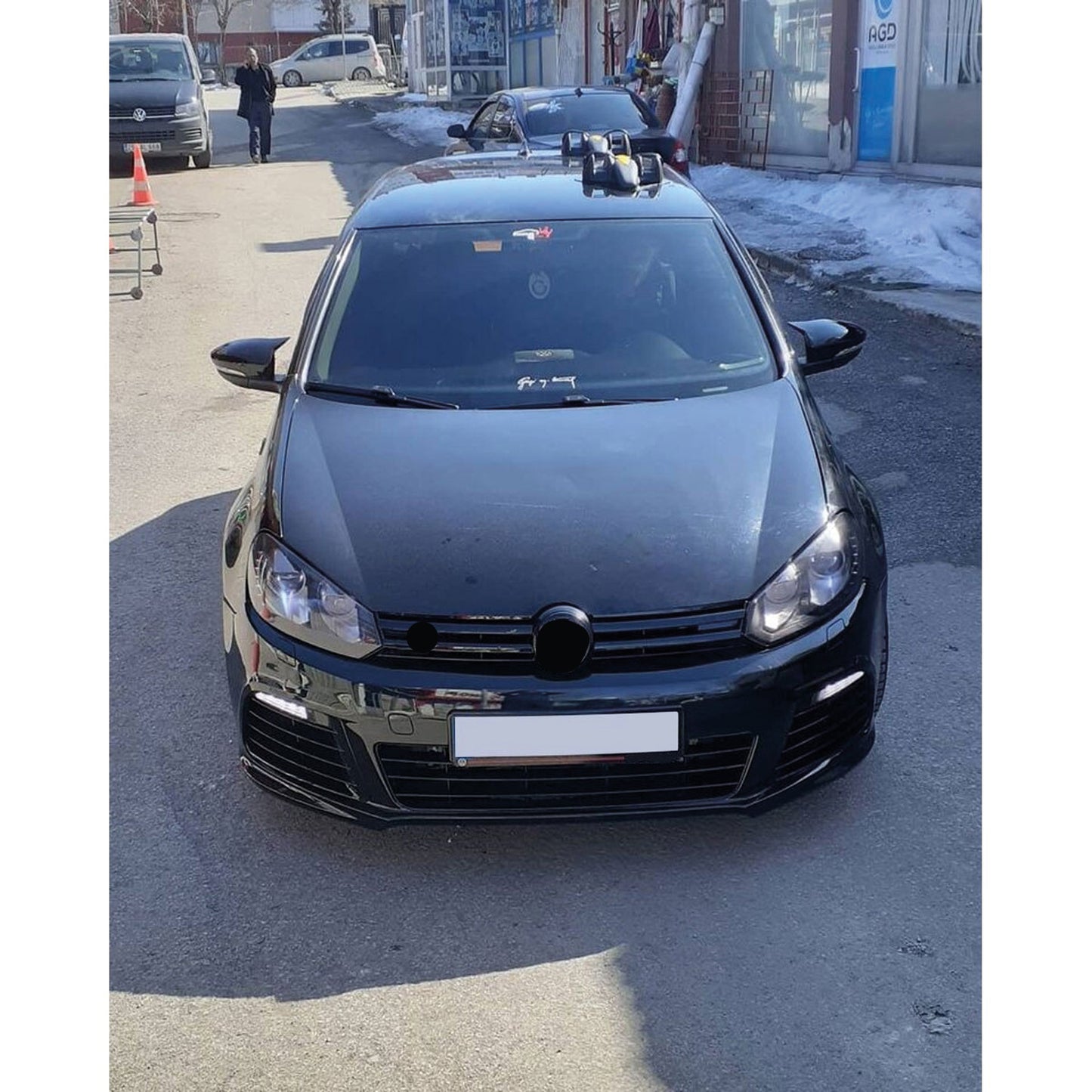 Nakładki na Lusterka do VW Golf 6 MK6 (2008–2012) – Bat Model Bright Black