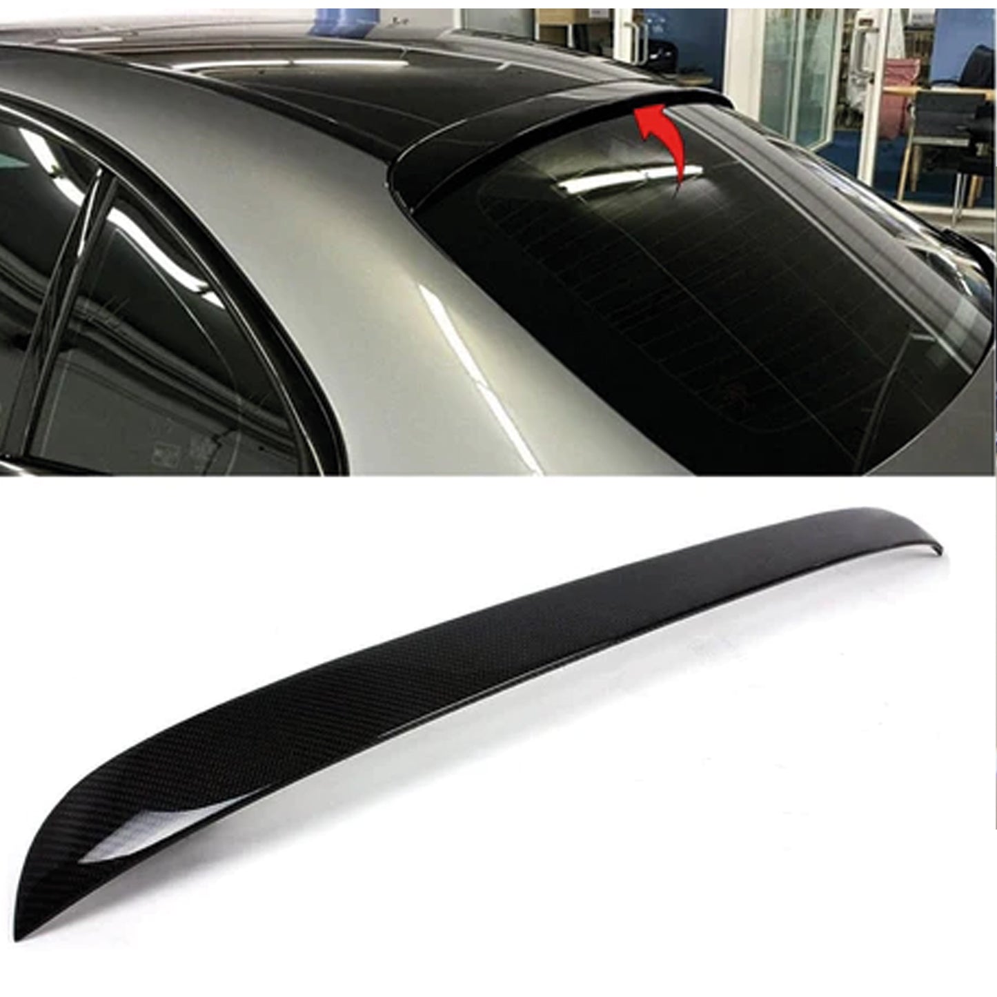 Spoiler Dachowy do Mercedes C Klasa W205 AMG (2015–2021) – Gloss Piano Black