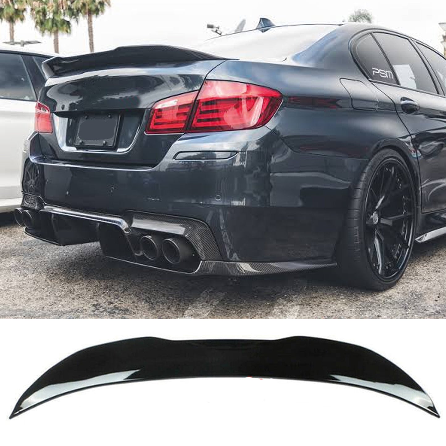 Spoiler Tylny do BMW 5 Seria F10 (2010–2017) – PSM Style Gloss Piano Black