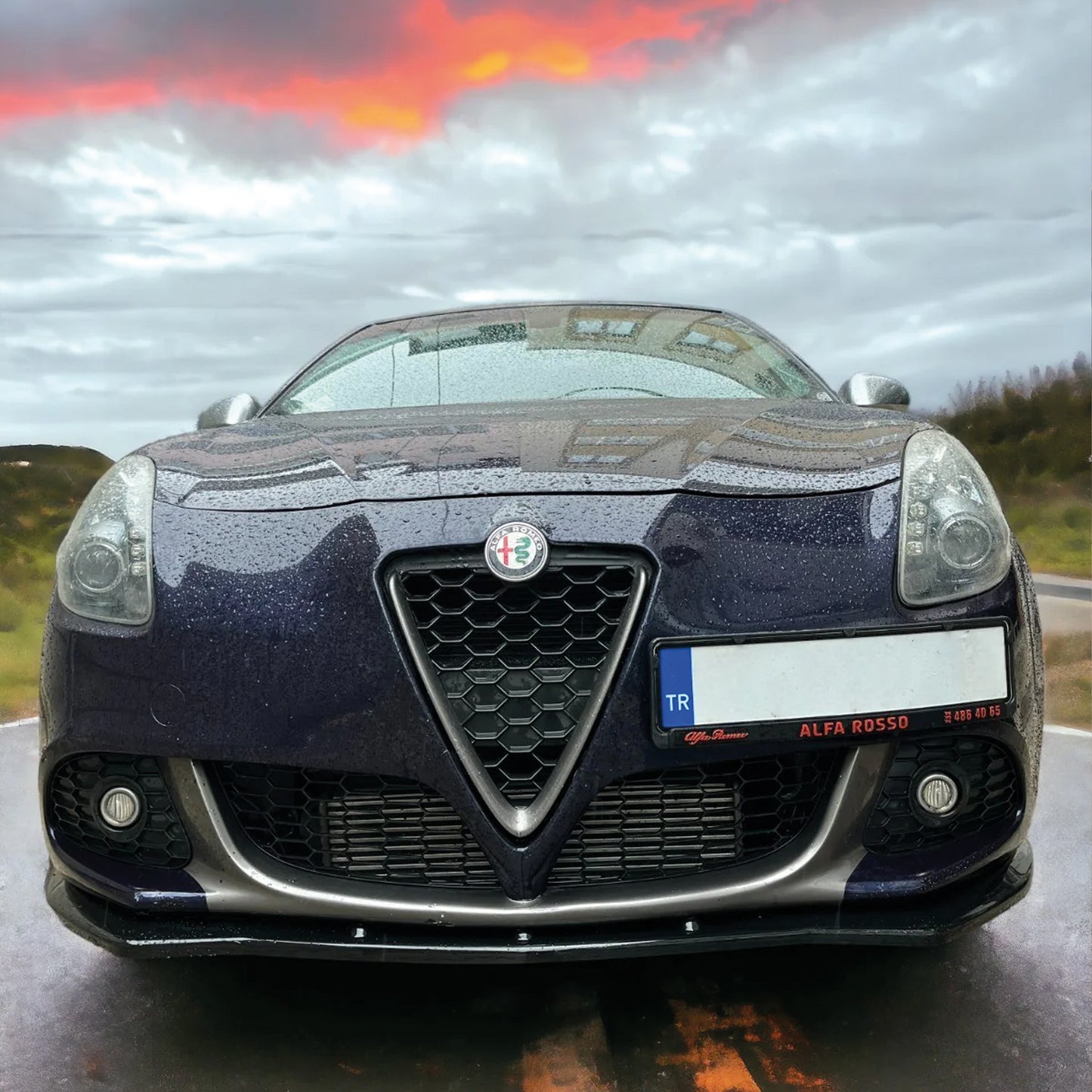 Dokładka Zderzaka Przedniego (Front Bumper Lip) do Alfa Romeo Giulietta 940 (2010–2020) – Zestaw 3-częściowy