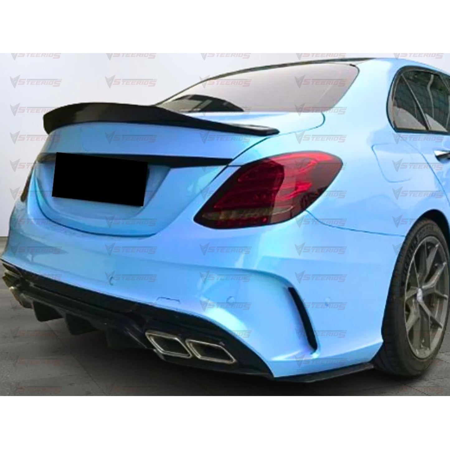 Spoiler Tylny PSM Style do Mercedes Klasa C W205 (2015–2019) – Gloss Piano Black