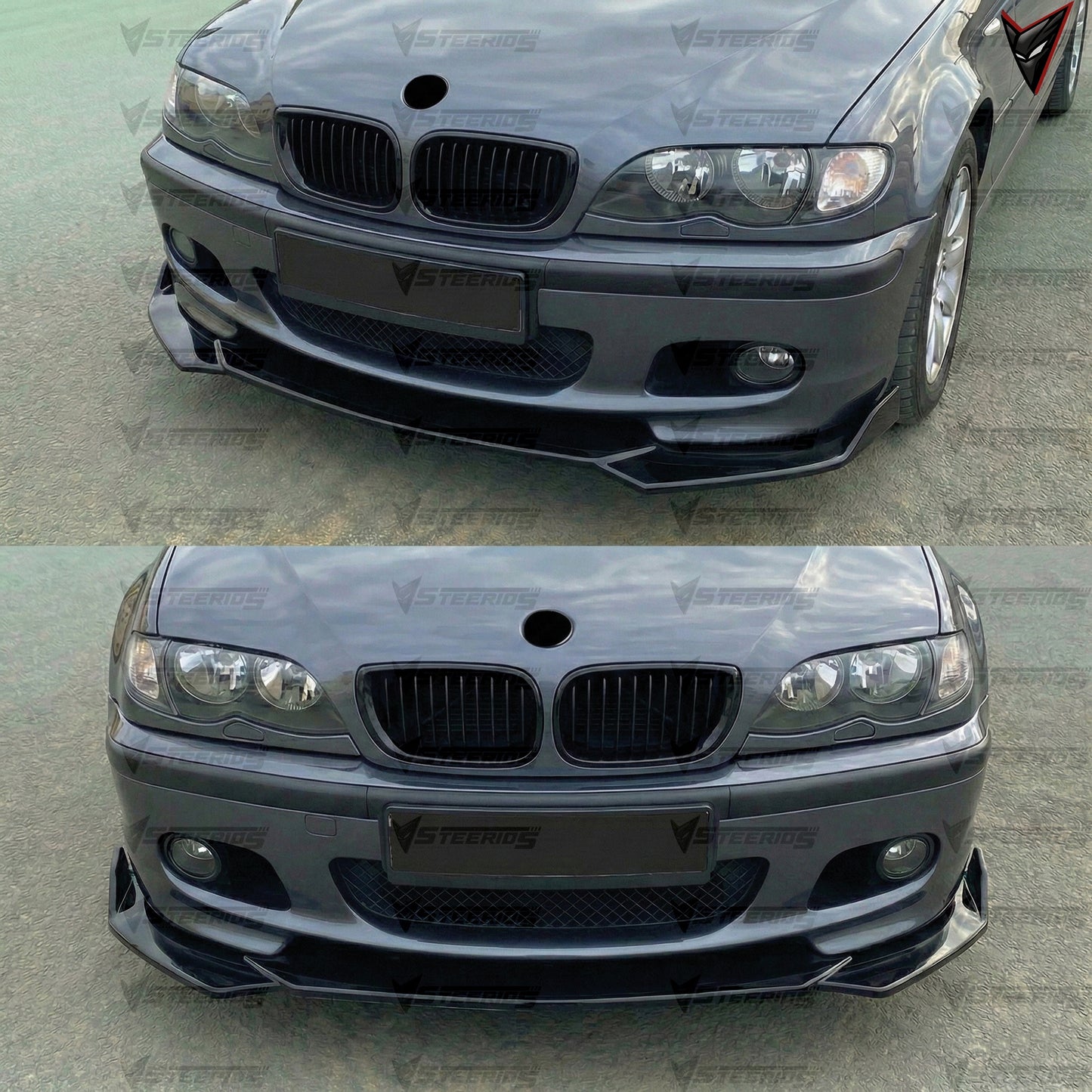 Dokładka Zderzaka Przedniego do BMW Serii 3 i 5 (E90 E92 E46 F30 F32 E60) – Front Bumper Lip B-Type Gloss Piano Black